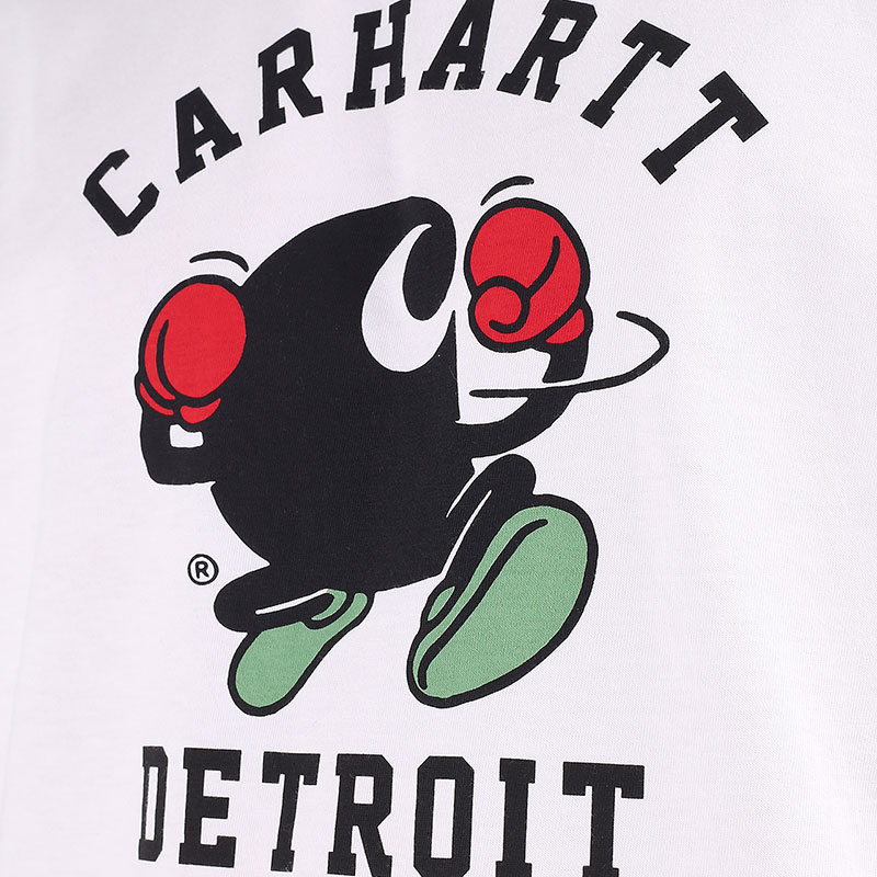 мужская белая футболка Carhartt WIP S/S Boxing C T-Shirt I029026-white - цена, описание, фото 2
